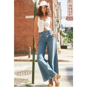 free people super sweeper wide leg jeans
